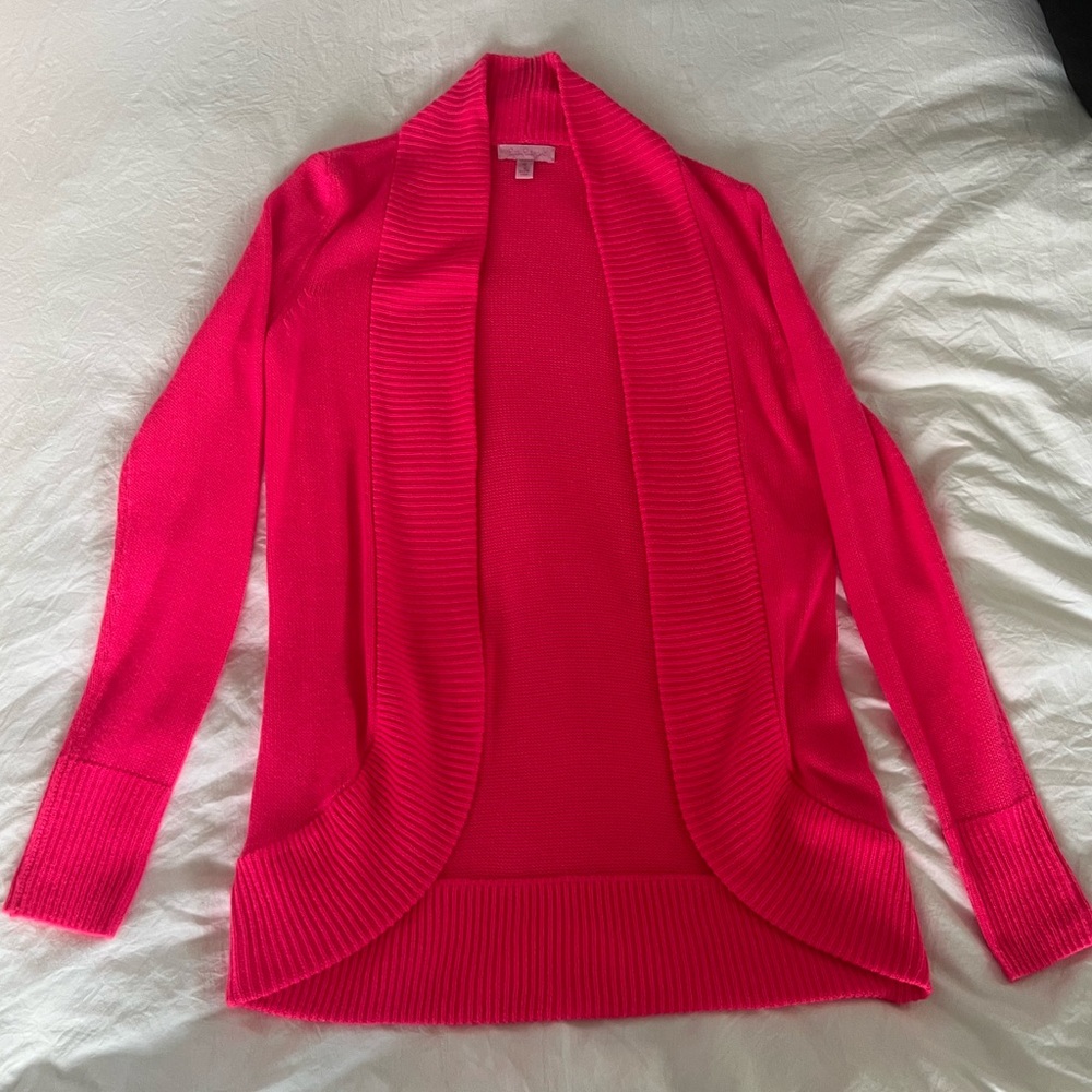 Hot pink Lilly Pulitzer cardigan new without tags XS